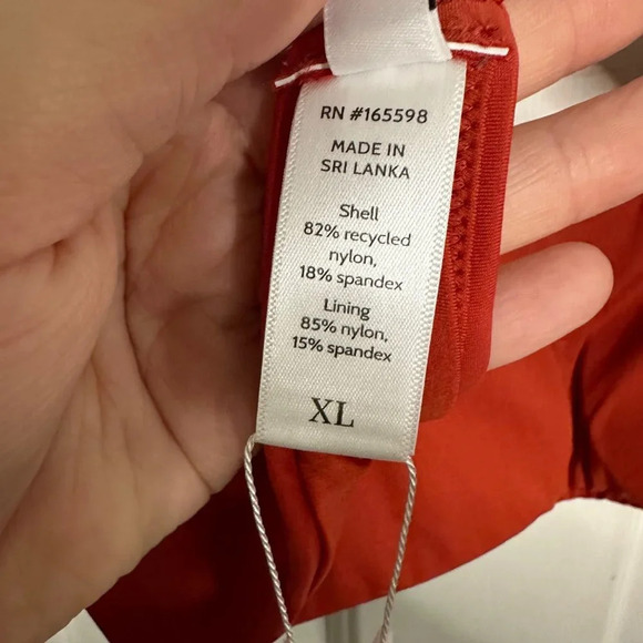 Andie The Bora Bora Swim Top Chili Pepper Red Women's Size XL Convertible Bikini - Picture 4 of 5